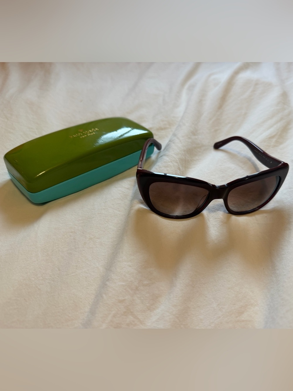 kate spade burgundy gradient cat-eye sunglasses